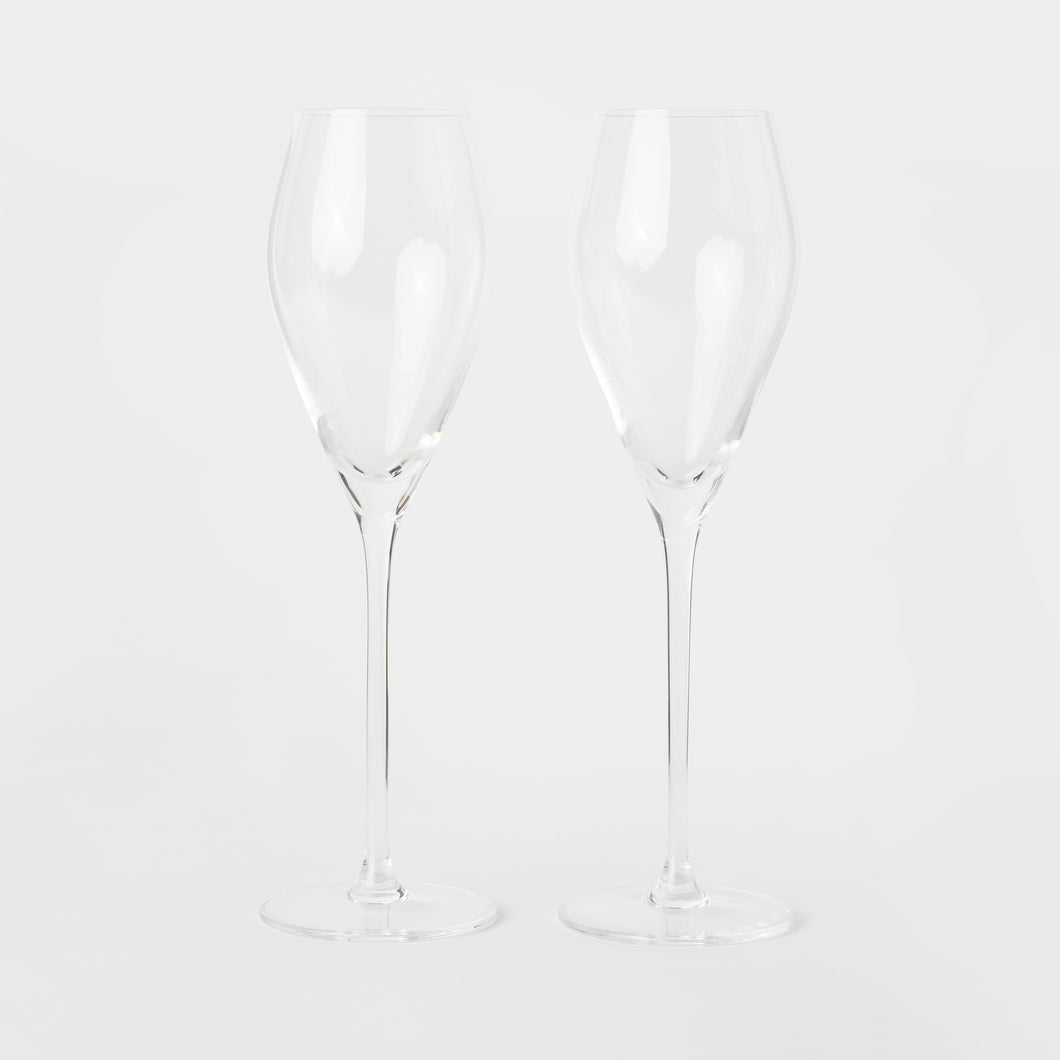 Crystal Champagne Glass 2-P