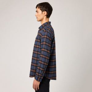 Men's Relaxed Cotton Flannel Shirt