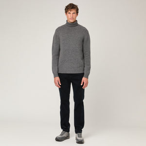 Men's Heavy Wool-Cashmere Roller Neck
