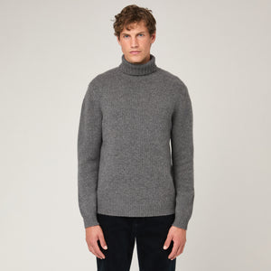 Men's Heavy Wool-Cashmere Roller Neck