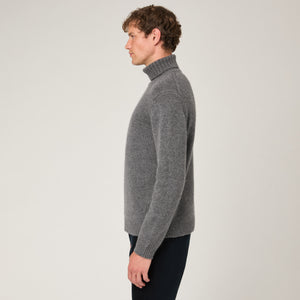 Men's Heavy Wool-Cashmere Roller Neck