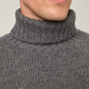 Men's Heavy Wool-Cashmere Roller Neck