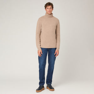 Men's Heavy Wool-Cashmere Roller Neck