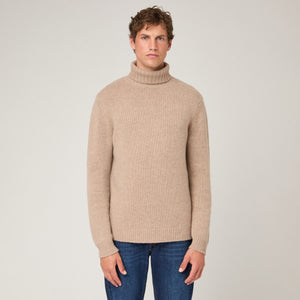 Men's Heavy Wool-Cashmere Roller Neck