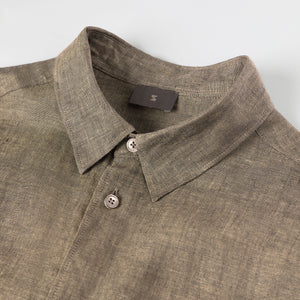 Men's Relaxed Short Sleeve Linen Shirt