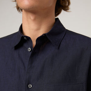 Men's Relaxed Short Sleeve Linen Shirt