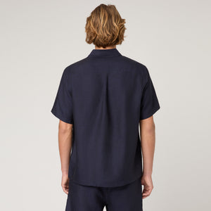 Men's Relaxed Short Sleeve Linen Shirt