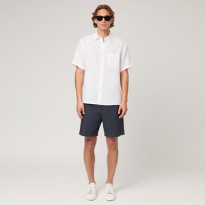 Men's Relaxed Short Sleeve Linen Shirt