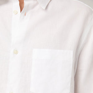 Men's Relaxed Short Sleeve Linen Shirt