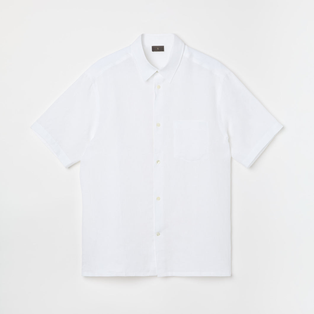 Men's Relaxed Short Sleeve Linen Shirt