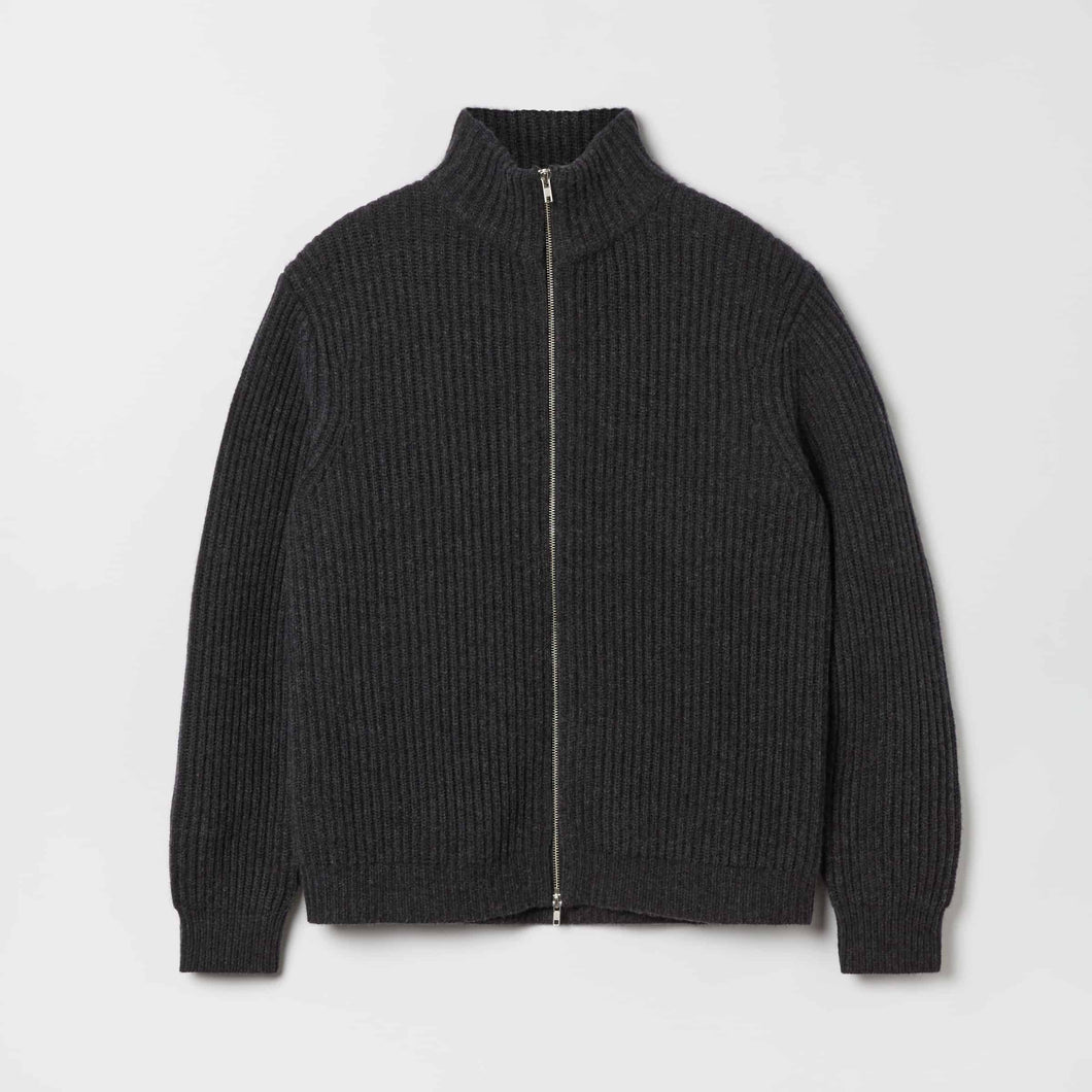 Men's Wool-Cashmere Zip Cardigan