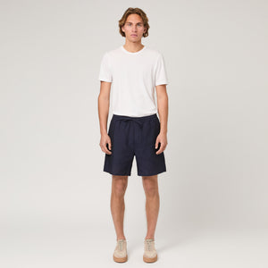 Men's Straight Leg Linen Drawstring Shorts