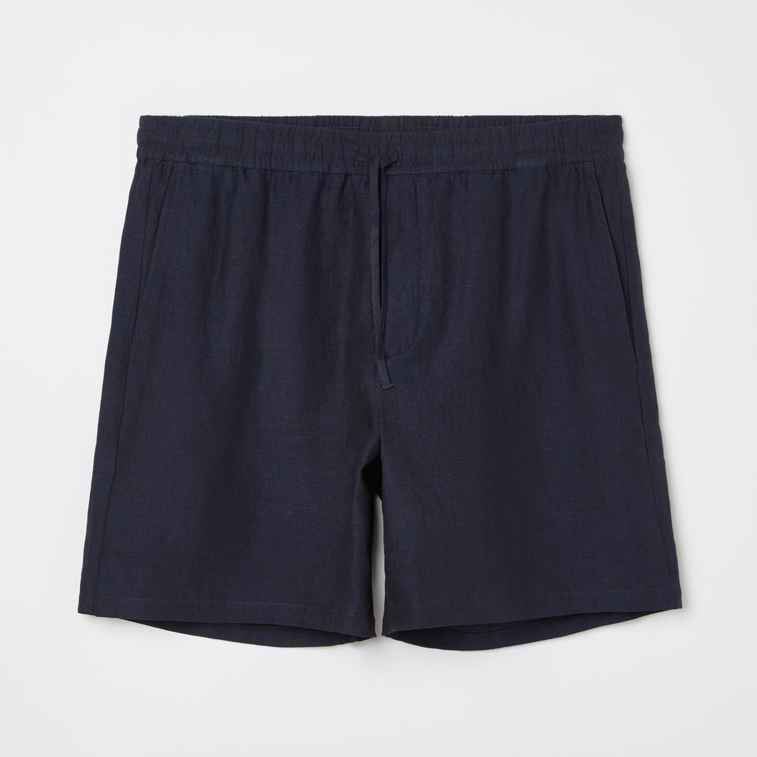 Men's Straight Leg Linen Drawstring Shorts