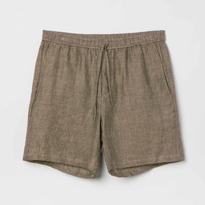 Men's Straight Leg Linen Drawstring Shorts