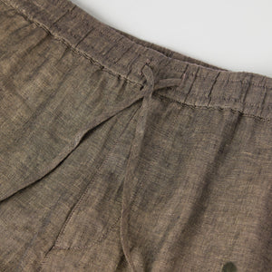 Men's Straight Leg Linen Drawstring Shorts