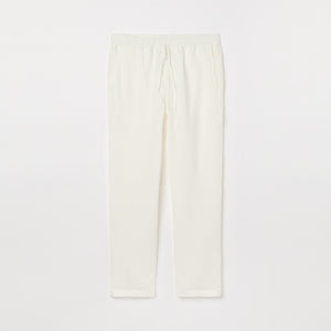 Men's Straight Leg Linen Drawstring Trousers