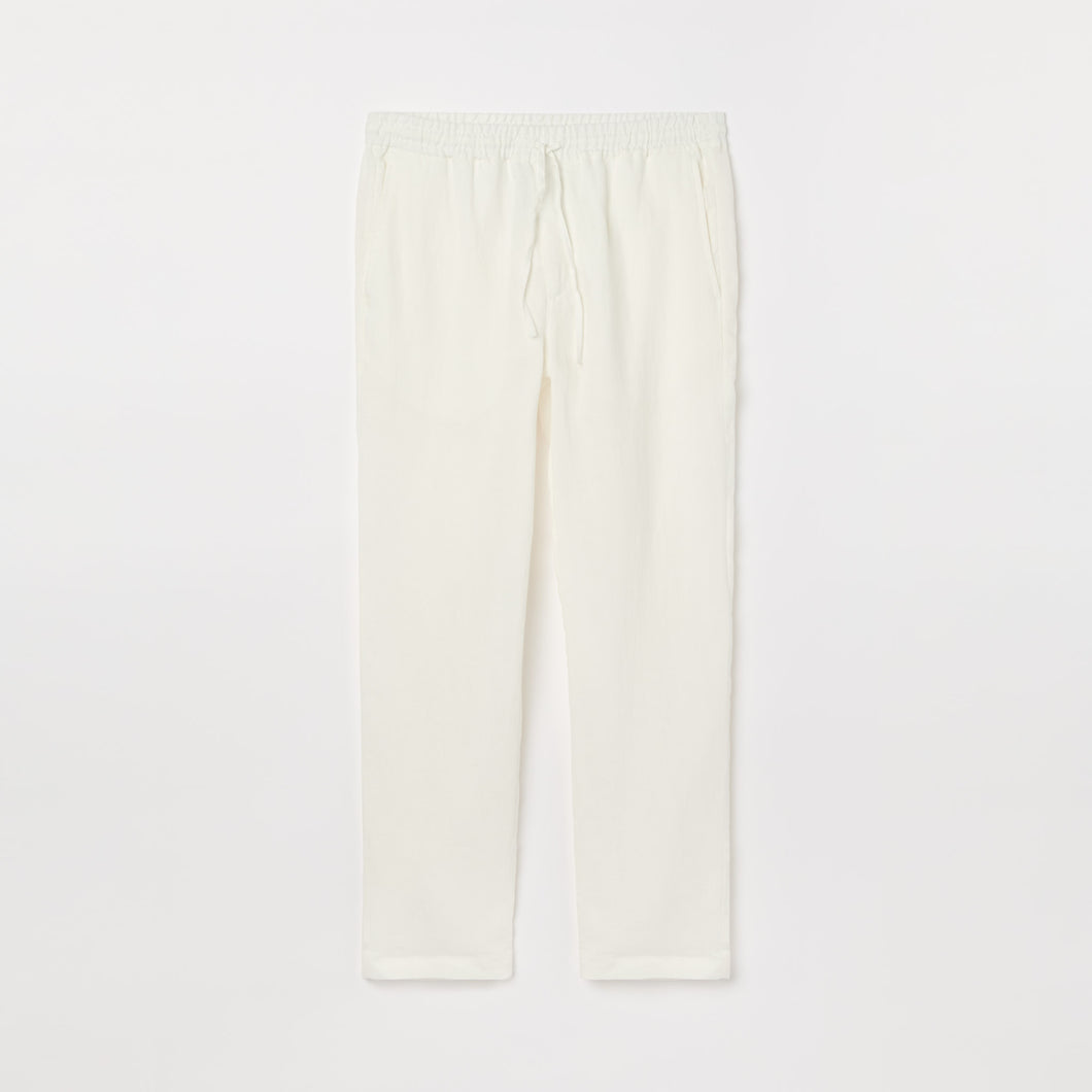 Men's Straight Leg Linen Drawstring Trousers
