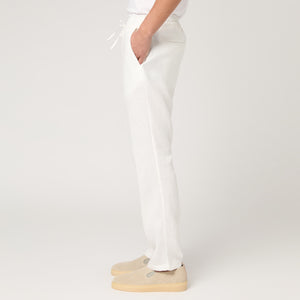Men's Straight Leg Linen Drawstring Trousers