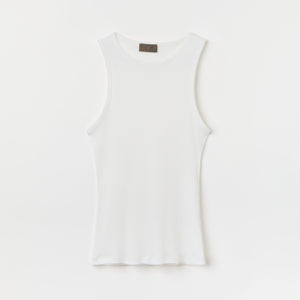Women's Ribbed Cotton-Silk Tank Top