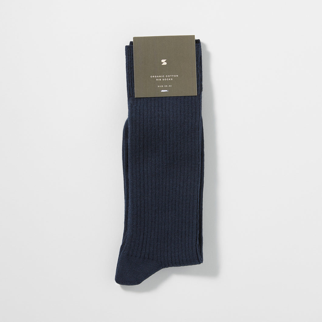 Organic Cotton Rib Socks