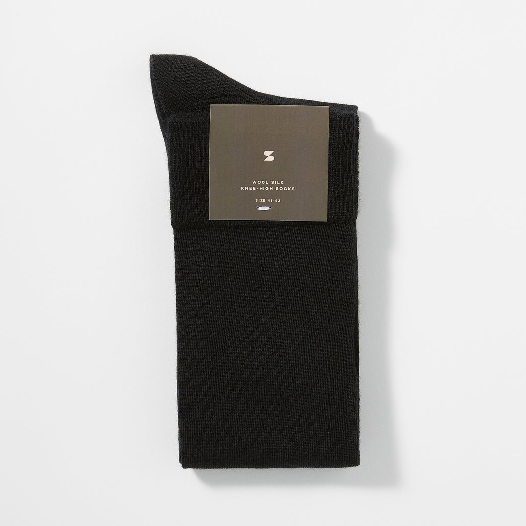Wool Silk Knee-High Socks