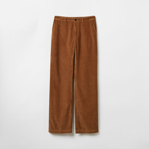 Women's Corduroy Trousers Dark Camel