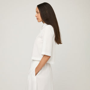 Women's Cotton-Poplin Short Sleeve Shirt