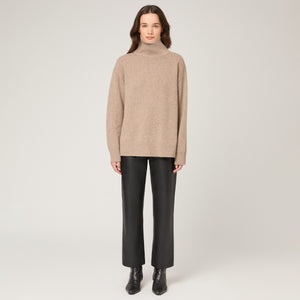 Women's Heavy-Knit Cashmere Roller Neck