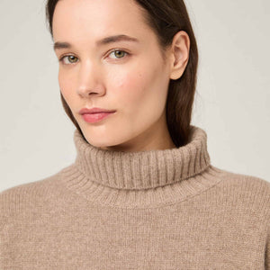 Women's Heavy-Knit Cashmere Roller Neck