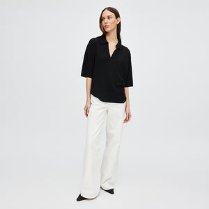 Women's Relaxed Cashmere-Silk Split Neck