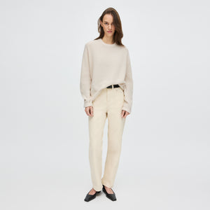 Women's Relaxed Ribbed Silk-Cashmere Crew Neck