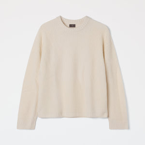 Women's Relaxed Ribbed Silk-Cashmere Crew Neck