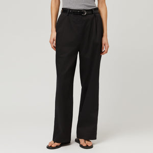 Women's Silk Cotton High Waisted Trousers