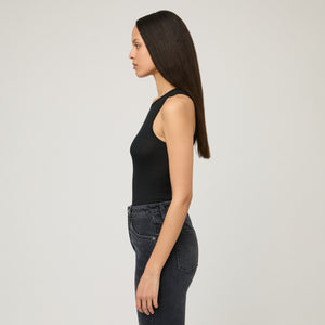 Women's Ribbed Cotton-Silk Tank Top