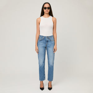 Women's Ribbed Cotton-Silk Tank Top