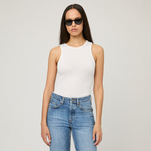 Women's Ribbed Cotton-Silk Tank Top