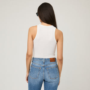 Women's Ribbed Cotton-Silk Tank Top